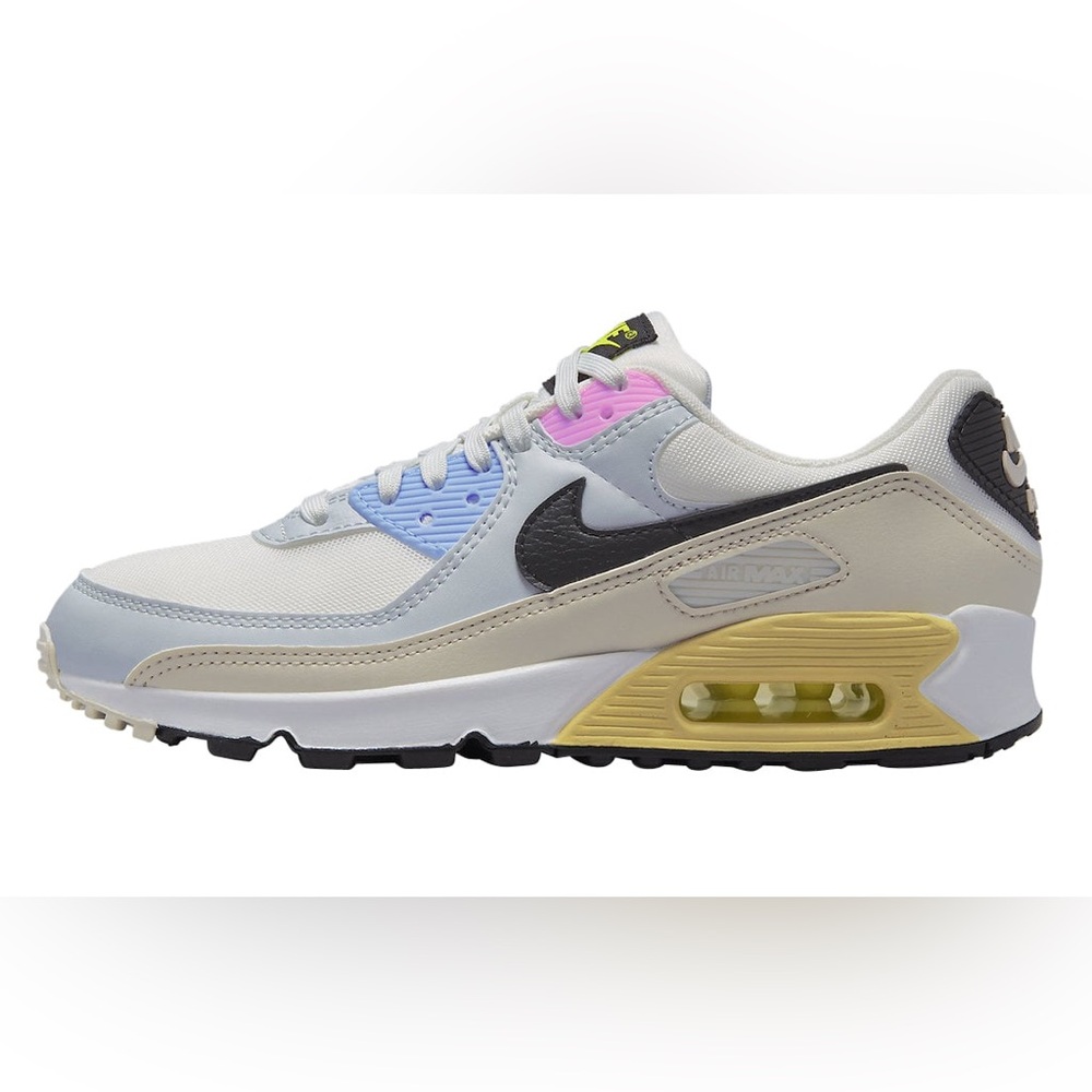 Nike Women's Sneakers in White, Pink, Blue, and Black